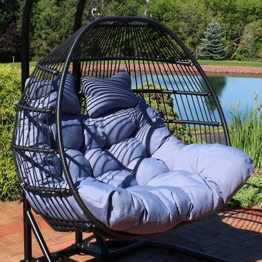 Outdoor hanging chair discount double